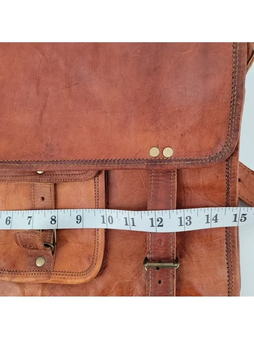 Unbranded Leather Messenger Bag | Rugged Heritage Satchel | Buckle Strap